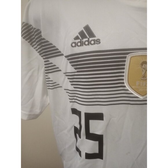 New DAVIS #25 Adidas Deutscher Fussball-Bund Germany Jersey Men's XL White - Picture 8 of 16